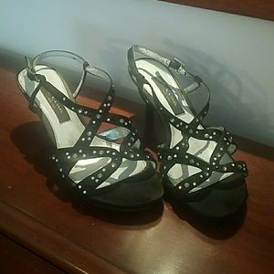 Nina Embellished Black Heels